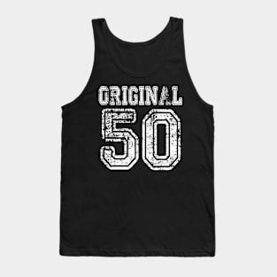 Original 50 2050 1950 T-shirt Birthday Gift Age Year Old Boy Girl Cute Funny Man Woman Jersey Style Tank Top